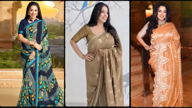 Rupali Ganguly Cotton Saree Style